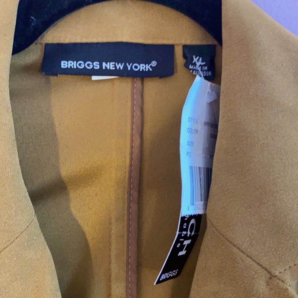 NWT - Briggs New York faux suede button blazer 70’s vibe in camel XL - Picture 2 of 3